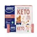Enervit, Protein Snack Keto Salted Nuts, -70% di Zuccheri, Ricco in Proteine, Per il Controllo del Peso, Indicato per la Keto Diet, VeganOK, Senza Glutine, 8 Barrette da 35g - 1