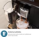 Philips Serie 2300 Macchina da caffè automatica - 4 tipi di bevande, Display touch screen a colori, LatteGo, SilentBrew, Macinacaffè in ceramica al 100%, Filtro AquaClean. Nero Opaco (EP2330/10) - 5