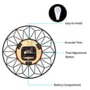 VIVILINEN Wanduhr Ohne Tickgeräusche aus Holz 30cm Vintage Rund Wanduhr Nicht tickend Quarz Batteriebetriebene Uhr Lautlos für Wohnzimmer Schlafzimmer 30x30cm - 6