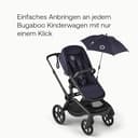 Bugaboo Sonnenschirm+, kompatibel mit allen Bugaboo Modellen, mit UPF 50+ Schutz gegen UV-Strahlen, große Schattenfläche, Verbindung mit einem Klick & leicht verstellbarer Mechanismus, Deep Indigo - 3