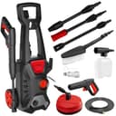 LEHMANN Jukon Idropulitrice Alta Pressione, 1600 W, Pressione max. 200 bar, Portata 480 l/h, Autoadescante, Con Accessori - Pistola, Lance, Lancia Schiuma, Spazzola per Patio, Spazzola per Cerchi - 1
