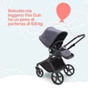 Bugaboo Fox Cub, Passeggino Multi-Terreno Leggero e Resistente, Design Robusto e Cappottina Extra-Large, Sistema di Chiusura in un Unico Pezzo che Resta in Piedi, Stormy Blue - 8