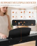 LALAHO 88 Key Semi-Weighted Keyboard Piano, Digital Piano Keyboard with Professional Triple Pedal, Bluetooth MIDI Function, Advanced Chip and Full Equipment for Beginner (Black) - 6