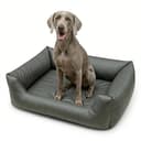 4L Textil Mario Cama Perro Ortopédica Polipiel Memory Foam Viscoelástica Impermeable Resistente Fácil de Limpiar Perros Medianos Premium 100x70 Grafito - 1