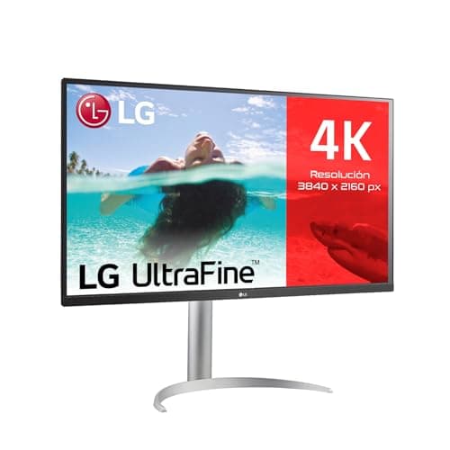 LG 32UN650-W - Monitor UltraFine 4K UHD 32 pulgadas, Panel IPS: 3840x2160, HDMIx2, DisplayPortx1, 16:9, 1000:1, 350nit, 60Hz, 5ms, HDR10, Conectividad Universal, Inclinación Ajustable, Color Plata