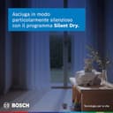 Bosch WQB246C0II Serie 8 Asciugatrice smart a pompa di calore, 9 kg, Classe energetica B, Condensatore autopulente, Riduce le pieghe e facilita la stiratura, Cestello per capi in lana, Bianco, 60 Cm - 10