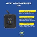 MICHELIN 009541 Mini Compressore d’Aria 12V – Portata 20L al Minuto – Gonfiatore per Pneumatici Auto – Pressione Programmabile 8 Bar 138W – Attacco a Connessione Rapida – 3 Adattatori - 4