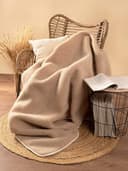 Wool & Home Merino Wolldecke 140x200 cm – Kuscheldecke aus 100% Merinowolle, Muster Beige Teddy – Gewicht 500 g/m² – Atmungsaktiv und Langlebig - 2