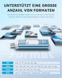 ROSPE USB Stick 128 GB für iPhone, MFi-zertifizierter Lightning Speicherstick, 3-in-1 Flash-Laufwerk für iOS/Android/PC, USB 3.0 High-Speed Memory Stick iPhone Externe Speichererweiterung, Aschblau - 7