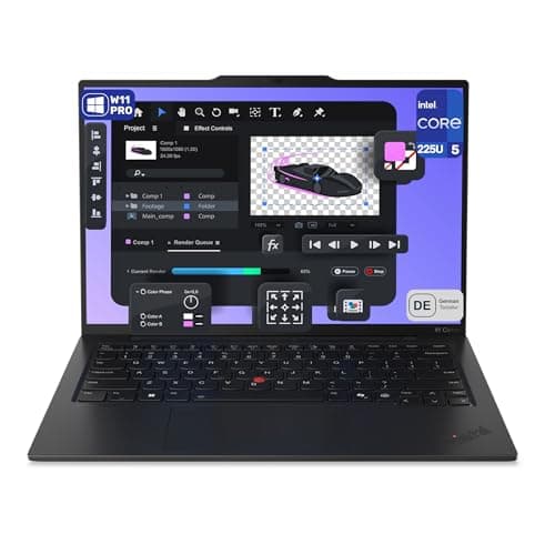 Lenovo ThinkPad X1 Carbon Gen 13 Aura Edition, Intel Core Ultra 5 225U, 14" WUXGA IPS (1920x1200) 500 Nits, 16GB LPDDR5x RAM, 2 TB SSD, Wi-Fi 6E, Windows 11 Pro, QWERTZ, Schwarz