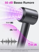 DMTIVMG Asciugacapelli Ionico 1600W Phon Capelli Professionale 500 Milioni Ioni Negativi 50 dB 12 Modalità 4 Temperature 3 Velocità del Vento 160000 RPM Motore Senza Spazzole 2 Accessori Magnetici - 4