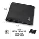Berliner Bags Portafoglio Uomo in Vera Pelle con Protezione RFID, 4 Carte, 2 Scomparti Banconote, Portamonete, Tasca Documenti, Gettone Carrello, Scatola Regalo – Nero - 8