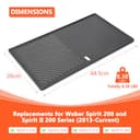 GFTIME 7637 44,5 CM Piastra Piastra per Weber Spirit E210 E220 S210 S220 (con Manopole del Bruciatore Anteriore), Parti di Ricambio Piastra Piastra in Ghisa per Griglie a Gas Weber Spirit Serie 200 - 2