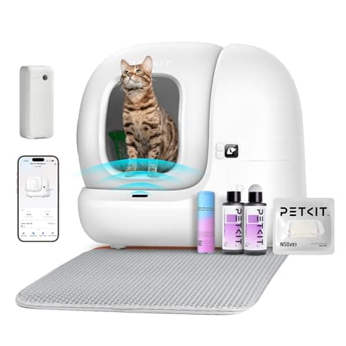 PETKIT PURA MAX 2 Self Cleaning Cat Litter Tray, 76L Extra Large Automatic Cat Litter Tray App Control, Dual Odour Control with Pura Air & N50, xSecure Robot Litter Box fr Multi-Cats with Mat & Liner