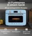 Smeg, COF01PGEU, Dampf-Kombibackofen, 10 Kochfunktionen, 33 automatische Rezepte, abnehmbarer Tank, Dampfgaren, Entkalkungsfunktion, 1800 W Leistung, Pastellgrün - 3