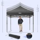 JUMMICO 3x3m Schwerlast-Faltpavillon für Extremes Wetter｜Spitzdach & 110g silberbeschichtetes Oxford｜Verstärkte Klettfixierung｜Mehr Stauraum & Stabilität - 4