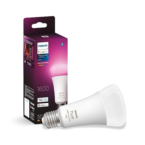 Philips Hue White and Color Ambiance Lampadina Smart LED, Attacco E27, Luce Bianca o Colorata, 11W