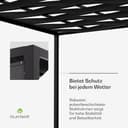 Blumfeldt Pavillon 3x3, Wasserdicht Stabil Winterfest, Pulverbeschichteter Stahlrahmen, PA-Beschichtetes Dach & Seitenwände, Wetterfest, Einfacher Aufbau, Ganzjährig Nutzbar, Schwarz - 6