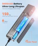 AUTO-VOX Telecamera di retromarcia wireless a energia solare da 7,25" con registrazione in loop DVR: HD 1080P, installazione rapida in 2 minuti, kit telecamera inversa con schermo diviso per auto - 4