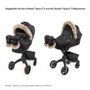 Stokke Xplory X Winter Kit, Onyx Black - Schützt Babys vor Wind und Wetter - Mit fleecegefütterten Fäustlingen für Eltern - Reflektierender Reißverschluss, echte Lammfelleinfassung - 5