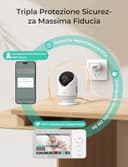 Dr.Care Baby Monitor Video e Audio Smart WiFi con App Mobile, Schermo Diviso 4" 720P e Telecamera 1080P, Visione Notturna HD, Audio Bidirezionale, Batteria Rimovibile 2500mAh,VistaView Lite RB - 8