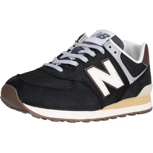 New Balance 574 Sneaker Trainer Schuhe (Brown/Silver, EU Schuhgrößensystem, Erwachsene, Numerisch, M, 43)