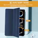 ProCase for iPad Pro 13 Inch Case M5 2025/ M4 2024, Smart Cover iPad Pro M5 M4 Case 13 Inch, Slim Stand Translucent Hard Shell Back, Supports Touch ID, Auto Wake/Sleep -Navy - 4