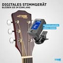 MAX SoloJam Westerngitarre, Akustik Gitarre Set, Acoustic Guitar, Akustikgitarre 4/4 mit Tasche, Plektrum, Stimmgerät, Schultergurt und Stahlsaiten, Anfängergitarre in Sunburst - 7