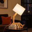 Lampada da tavolo articolata in legno "YOKI". - 6