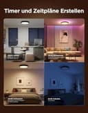 Govee Deckenlampe RGBIC 24W, Smart Led Deckenleuchte Ø30cm Kompatibel mit Matter, Alexa & Google Assistant, Deckenlampe Led Dimmbar mit 16 Millionen DIY Farben, für Schlafzimmer, Wohnzimmer, Schwarz - 6