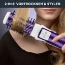 Rowenta Rotierende Warmluftbürste Brush Activ Volume & Shine, Keramikbeschichtung, 2 Bürstenköpfe, mit Schutzhülle, 3 Geschwindigkeitsstufen, Kaltstufe, rotierender Haartrockner, violett, CF9530 - 6