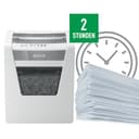Leitz IQ Aktenvernichter Office P4, Mikroschnitt, 17-15 Blatt (70-80 g/m²), TÜV+GS zertifiziert, 2 Stunden Dauerbetrieb, Herausziehbarer 23L Behälter, Sehr leiser Schredder für Büro, Weiß, 80030000 - 3