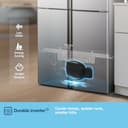 Fridgemaster MQ79394ES Freestanding American 4 Door Fridge Freezer 427L, Total No Frost, Inverter compressor, Silver, 64.3D x 79.4W x 181.6H cm, E Rated - 8