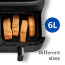 Philips Dual Basket Airfryer 3000 Series, 9L, 2 Drawer Air Fryer, with Breakfast Kit, Rapid Air Technology, Versatile Large Air Fryer for Family, 99% Less fat and Energy Saving, HomeID App (NA350/03) - 4