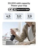 Baseus Powerbank 45W 20000mAh con 2 Cables USB-C Integrados, Power Bank PD3,0 QC4,0 Baterías Externas Carga Rapida, 3 C 1 A, Cargador Portátil para iPhone 17/16/15 Pro MAX, Samsung, Negro - 3