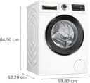 Bosch Lavadora, Libre Instalación, 9 kg, Serie 6, EcoSilence, Blanco, WGG244Z0ES - 3