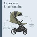 Inglesina Zenit 2 Passeggino, Sequoia Green, Compatto e Leggero, Adatto fino a 22 kg, Schienale Reclinabile, Ruote con Sospensioni, Seduta Ampia, Esclusiva Amazon - 5