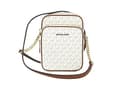 Michael Kors Jet Set Travel Signature PVC Medium Logo Chain Crossbody Flight Bag (Vanilla) - 1