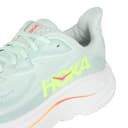 Hoka Womens Clifton 10, Sea Glass/Neon Flame, 6 UK Wide - 9