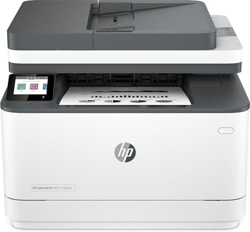 HP LaserJet Pro MFP 3102fdw 3G630F, Stampante Multifunzione A4, Stampa Fronte e Retro Automatico in b/n, 33 ppm, USB Host, Wi-Fi, Ethernet, Fax, ADF, Smart, Bianca
