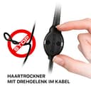 Valera, Swiss Silent Jet Light 7500, professioneller Haartrockner, Föhn mit leistungsstarkem Motor PM-Pro, 3 Temperaturstufen, Ionen-Generator, verdrehsicheres Super-Flex-Kabel, 2000 W, schwarz - 5