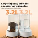 Skylos Cat Feeder Automatic Feeder and Waterer Set, 3.2L Gravity Food & Water Dispenser with Detachable Bowls, for Cats and Small Dogs, BPA-Free Pet Travel Supplies for Weekend Trips - 3