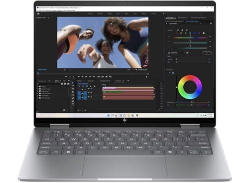 HP Envy x360 14" 2-in-1 Touchscreen Laptop with Pen | Intel Core Ultra 7-155U | 16 GB RAM | 512 GB SSD | 2.8K OLED Touchscreen Display | Windows 11 Home | Meteor Silver | 14-fc0009na