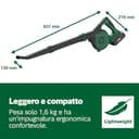 Bosch Soffiatore da giardino a batteria UniversalLeafBlower 18V-130 (per pulizie rapide e agevoli all'esterno; 18 Volt System; senza batteria) - 6