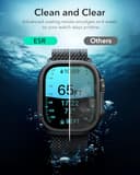 ESR 2er-Set Armorite Panzerglas für Apple Watch Ultra 3/2/1 (2025/2024/2023/2022, 49 mm), Militärischer Schutz, Gehärtetes Glas mit Aluminiumlegierungsrahmen, Kratzfest, Schwarz - 6