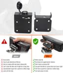 for Garmin Zumo XT / XT2 GPS with The Original Garmin Mount GPS Locking Bracket Kit - Anti Theft Security Mounting Hardware - Aluminum-Black - 4