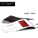 BELCRAFT Venezia Romantica A5 mittelgroßes Notizbuch aus Leder, Handgearbeitet in klassischem Italienischem Stil, Geschenkschachtel inklusive, Tagebuch, Lederbuch A5 (15x21 cm) Rot - 5