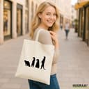 huuraa borsa per il trasporto Suricata Borsa regalo in tessuto naturale 10 litri cotone Suricata accessorio - 2