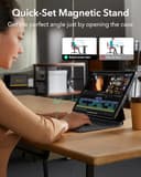 ESR 【Upgraded】 iPad Pro 13 Zoll (M5/M4, 2025/2024) Hülle mit Tastatur, Tastaturhülle mit Einzustellendem Magnetständer, Hoch-/Erhöhter Modus, Abnehmbare Schutzhülle, Rebound 360 Serie, Schwarz - 5