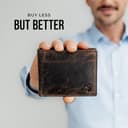 Berliner Bags Vintage Geldbörse Peter, Portmonee aus Leder, Geldbeutel mit TÜV-geprüftem RFID-Schutz, für Herren – Braun - 11